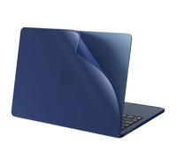 BlueSwan Compatible avec Coque MacBook Air 13 Pouces M5 M4 M3 M2 2026 2025 2024 2022 (A3449 A3240 A3113 A2681) Mac Book Air 13,6 PP Étui Meilleure Adaptation au Corps, Anti-Rayures - Mat Bleu Minuit