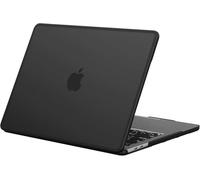 BlueSwan Compatible avec Coque MacBook Pro 13 Pouces 2022-2017, M1 M2 A2338 A2251 A2289 A2159 A1989 A1708 A1706, Cadre en TPU Anti-Rupture, Étui Rigide Protection - (Bord Noir) Noir Mat
