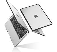 BlueSwan Coque Compatible avec MacBook Air 15 Pouces M5 M4 M3 M2 2026 2025-2023, A3448 A3241 A3114 A2941 avec 15,3"Bord en TPU,Étui Rigide Protection,Housse Anti-Rayures - (Bord Noir) Transparent Mat
