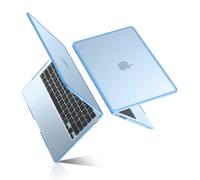 BlueSwan Coque Compatible avec MacBook Air 15 Pouces M5 M4 M3 M2 2026 2025-2023, A3448 A3241 A3114 A2941 avec 15,3" Bord en TPU,Étui Rigide Protection, Housse Anti-Rayures - (Bord Bleu) Bleu Ciel Mat