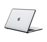 BlueSwan Coque Compatible avec MacBook Pro 13 Pouces M1 M2 A2338 A2251 A2289 A2159 A1989 A1708 A1706, 2022-2017, Cadre en TPU Anti-Rupture, Étui Rigide Protection, (Bord Noir) Transparent Mat