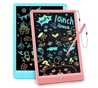 BlueSwan Lot de 2 Tableaux d'écriture LCD de 10 Pouces, Tableau Magique pour Enfants, Planche à Dessin effaçable, Jouet éducatif pour Enfants de 3 à 7 Ans, Rose + Bleu