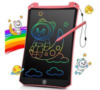 BlueSwan Tablette Dessin Enfant Jouet 2 3 4 5 6+ ans, 10 Pouces LCD Ardoise Magique Coloré, Activités de Voyage pour Tout-petits, Voiture, Avion, éducatifs Cadeau Essentiels pour Garcon Fille, Rose