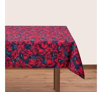 BlueTabla Nappe carrée Coquelicot, Bleu, 140 x 140 cm