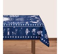 BlueTabla Nappe rectangulaire Pirosmani, Bleu, sans Repassage, 210 x 140 cm