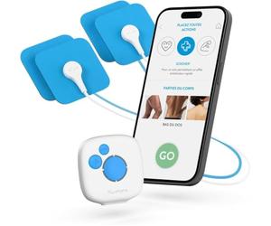 Bluetens Classic 2, Dispositif d’Électrostimulation TENS/EMS Anti-Douleur | Discret, Antidouleur, Rééducation, Relaxation, Certifié Médical, Électrodes magnétiques, App guidée