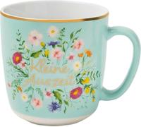 Blütenträume Kaffeebecher "Kleine Auszeit", 350 ml : Kaffeetasse, Teetasse, Becher aus Porzellan mit Goldakzenten ¿ Hochwertiges Geschenk Freunde Auszeit