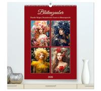 Blütenzauber. Floraler Reigen. Bezaubernde Frauen in Blumenpracht (hochwertiger Premium Wandkalender 2026 DIN A2 hoch), Kunstdruck in Hochglanz: Blumenmädchen: Eine Ode an die Naturschönheit