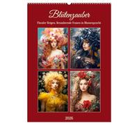 Blütenzauber. Floraler Reigen. Bezaubernde Frauen in Blumenpracht (Wandkalender 2026 DIN A2 hoch), CALVENDO Monatskalender: Blumenmädchen: Eine Ode an die Naturschönheit