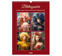 Blütenzauber. Floraler Reigen. Bezaubernde Frauen in Blumenpracht (Wandkalender 2026 DIN A3 hoch), CALVENDO Monatskalender: Blumenmädchen: Eine Ode an die Naturschönheit
