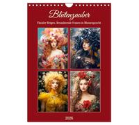 Blütenzauber. Floraler Reigen. Bezaubernde Frauen in Blumenpracht (Wandkalender 2026 DIN A4 hoch), CALVENDO Monatskalender: Blumenmädchen: Eine Ode an die Naturschönheit