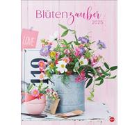 Blütenzauber Posterkalender 2025: Wandkalender mit 12 wunderschönen Blumensträußen. Dekorativer Foto-Kalender für das Jahr. 34 x 44 cm. Hochformat mit Spiralbindung
