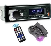Bluetooth 5.0 Car Radio, 1 Din Car Stereo 12v-24v,Colour Luminous Button,Supports Handsfree/Fm/Aux-In/Tf/2 Usb/App Control,45w X 4,Fast Charging