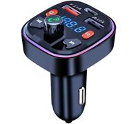 Bluetooth 5.0 Fm Transmitter Kit Car Fm Transmitter 20w Pd Charger And Quick Charge 3.0,Mp3 Player Wireless Radio Adapter,Hands-Free Calling,Support Micro Sd Card And Usb Flash Drive