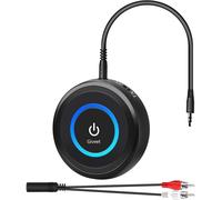 Bluetooth 5.0 Transceiver For Watch Tv, Aptx Ll/Fs Wireless Audio Adapter 40ms For Pc Stereo, Cd Radio, Music Stream, 3.5mm Rca Aux Plug, Plug N Play