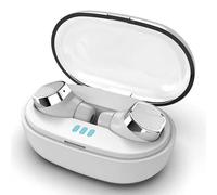 [Bluetooth 5.0] TWS True Wireless Earbuds 6D Stéréo IPX5 étanche Antibruit Binaural Appel écouteur, Blanc