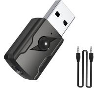 Bluetooth 5.0 Usb Adapter, Bluetooth Stick, Bluetooth Adapter Receiver Audio 5.0 Transmitter With 3.5 Mm Audio Cable For Pc/Tv/Car/Speakers/Mp3/Home Audio System/Headphones