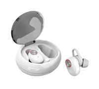 [Bluetooth 5.0] Véritables écouteurs sans fil à réduction de bruit Deep Bass HD 3D Stéréo Surround écouteurs de sport étanches avec micro, Blanc