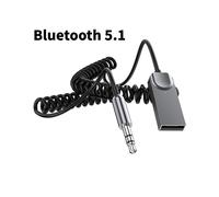 (Bluetooth 5.1) Adaptateur auxiliaire Bluetooth Câble Dongle USB Jack 3,5 mm Audio de voiture Aux Bluetooth 5.0