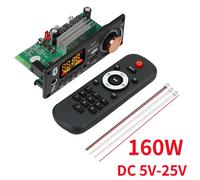 Bluetooth 5.1 bricolage 160W amplificateur MP3 carte décodeur 12V Microphone FM Radio TF USB voiture Audio lecteur de musique haut-parleur contrôle du Volume - Type 160W DC 5V-25V #D