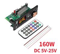 Bluetooth 5.1 bricolage 160W amplificateur MP3 carte décodeur 12V Microphone FM Radio TF USB voiture Audio lecteur de musique haut-parleur contrôle du Volume - Type 160W DC 5V-25V #C