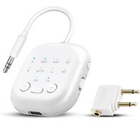 Bluetooth 5.2 Transceiver, 28 Hours Playtime, Dual Connection, 10M Range, Mic For Calls, 2 In 1 Wireless Aux Bluetooth Adapter For Tv, Airplane, Headset, Airpods,