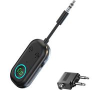 Bluetooth 5.3 Adaptateur Emetteur,2025 Nouveau Bluetooth Emetteur Récepteur Prend en Charge 2 AirPods,3,5 mm AUX Jack Emetteur pour TV,Téléphone,Écouteurs,Système Audio de Voiture,Tablette PC