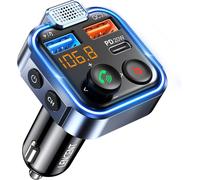 Bluetooth 5.3 Car Fm Transmitter,Car Radio Transmitter,Quick Charger Pd 20w Type C+ Qc3.0,Hands-Free Calling,Mp3 Music Player Bass Support U Disk