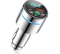Bluetooth 5.3 Fm Transmitter, All Metal Bluetooth Car, Pd30w Car Quick Charger Type C+Qc3.0, Bleutooth Car Radio Adapter, Noise Cancellation, Hands-Free Calling, Hi-Fi Music