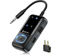 Bluetooth 5.3 Transmitter Receiver, Blue-Tooth Wireless Transmitter 2 In 1, Bluetooth Adapter For Tv Audio 3.5mm With Rca Cable, Aptx-Ll Double Link For Tv/Pc/Gym/Airplane/Speaker