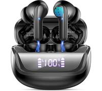 Bluetooth 5.4 Headphones, Hifi Stereo Bluetooth Earbuds With 4 Hd Mic, Wireless Headphones 45 Hours Led Display, In-Ear Earbuds With Noise Cancellation, Wireless Headphones Ip7 Waterproof