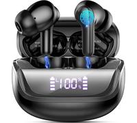 Bluetooth 5.4 Headphones, Hifi Stereo Bluetooth Earbuds With 4 Hd Mic, Wireless Headphones 45 Hours Led Display, In Ear Bluetooth Earbuds With Can