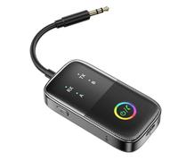 Bluetooth Adaptateur émetteur/récepteur, récepteur émetteur 2-en-1 Bluetooth adaptateur prend en charge 2 écouteurs, 3,5 mm AUX jack émetteur pour TV, téléphone, voiture audio, tablette, salle de