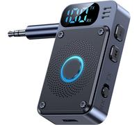 Bluetooth Adapter Jack 5.4 For Tv Transmitter Receiver 2 In 1 Aux 3.5Mm Con Microphone And Led Status Display Wireless Audio Transmitter For Car/Hifi/Tv/Pc/Gym/Airplane/Speaker