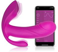 Bluetooth APP f e femme portable Vîbrômâssèur Vîbrànt Femme, ôèuf Gôdèmîchèt Clîtorîdîèn Sàns Fil avec Telecommande a Distance, Sêxtôysè Femme Pu t Massage, Silencieux A8