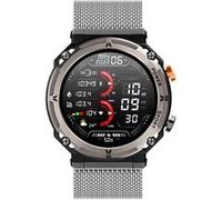 Bluetooth appel smartwatch fréquence cardiaque oxygen de sang ergomètre pas résistant à l’eau C21pro bracelet en acier argent G