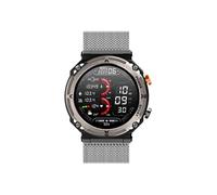 Bluetooth appel smartwatch fréquence cardiaque oxygen de sang ergomètre pas résistant à l'eau C21pro bracelet en acier argent