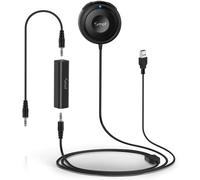 Bluetooth Car Kit,Car Bluetooth Adapter With Earthloop Noise Isolator,Hands-Free Calling And Music Streaming,Bluetooth Receiver