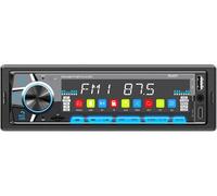 Bluetooth Car Radio, Bluetooth Car Radio With Type-C 3a Charging Port, Rds/Fm/Am 1din Car Radio With Function Icons On The Screen Aux Input Usb/Micro Sd/7 Colours