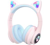 Bluetooth Casque Audio Enfants Avec Hd Microphone/Lumières Led, Ecouteurs Enfants Du Volume Limité 85Db, Son Stéréo Casque Audio Enfants Pour Smartphone,Ipad,Tablet,Kindle,Ecole