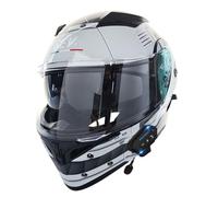 Bluetooth Casque Moto Modulable Casques Intégral Flip-Up Modulables Homme Et Femme ECEDOT Homologué Casque Intégraux Scooter avec Double Visière Casques Motocross Bluetooth Z-6,XL:61-62CM