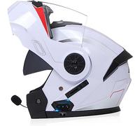 Bluetooth Casque Moto Modulable,ECE Homologué Casques Intégral Flip-Up Front Casque De Moto Scooter Double Anti-buée Visière Protection,pour Homme Femme 55~62CM