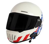 Bluetooth Casques Intégraux Moto Homologué DOTECE Modulable Casque Moto Adulte Anti-Collision Casque Scooter avec Visière Casque Motocross pour Homme Femme 3,M:57-58CM