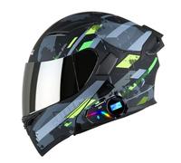Bluetooth Casques Modulables Moto DOTECE Homologué Casques Intégral Flip-Up Moto Homme Femme avec Double Visière Adulte Casques Intégraux Motocross pour Scooter Locomotive 6,XXL:63-64CM