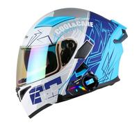 Bluetooth Casques Modulables Moto DOTECE Homologué Casques Intégral Flip-Up Moto Homme Femme avec Double Visière Adulte Casques Intégraux Motocross pour Scooter Locomotive 7,M:57-58CM