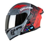 Bluetooth Casques Modulables Moto DOTECE Homologué Casques Intégral Flip-Up Moto Homme Femme avec Double Visière Adulte Casques Intégraux Motocross pour Scooter Locomotive 2,M:57-58CM