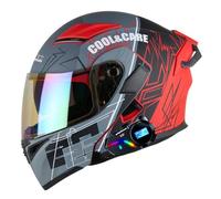 Bluetooth Casques Modulables Moto DOTECE Homologué Casques Intégral Flip-Up Moto Homme Femme avec Double Visière Adulte Casques Intégraux Motocross pour Scooter Locomotive 1,XL:61-62CM