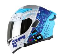 Bluetooth Casques Modulables Moto DOTECE Homologué Casques Intégral Flip-Up Moto Homme Femme avec Double Visière Adulte Casques Intégraux Motocross pour Scooter Locomotive 8,XL:61-62CM