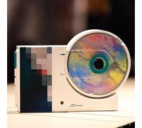 Bluetooth CD Music Record Player, Portable Retro CD Player, Built-in HiFi Speaker, with Remote Control, Support USB/AUX 3.5mm, Wall Mountable & Desktop(B)