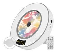 Bluetooth CD Player,Portable CD Player,with Remote Control,LED Display,Supported Formats CD/CDR/CD-RW/MP3/WMA,for Home Or Kids Gift(White)
